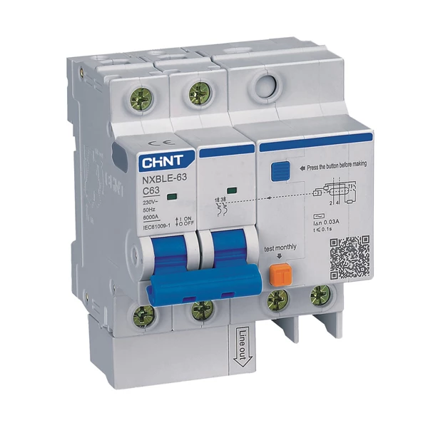 RCBO Residual Current Operated Circuit Breaker Chint NXBLE-63
