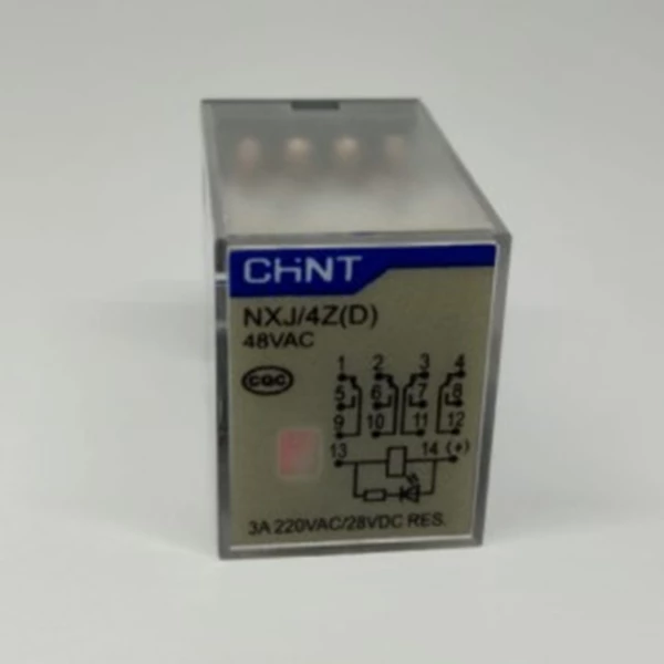 Relay Chint With Indicator LED NXJ-24 48 220 VAC-4Z1 4NO 4NC 14 Pin