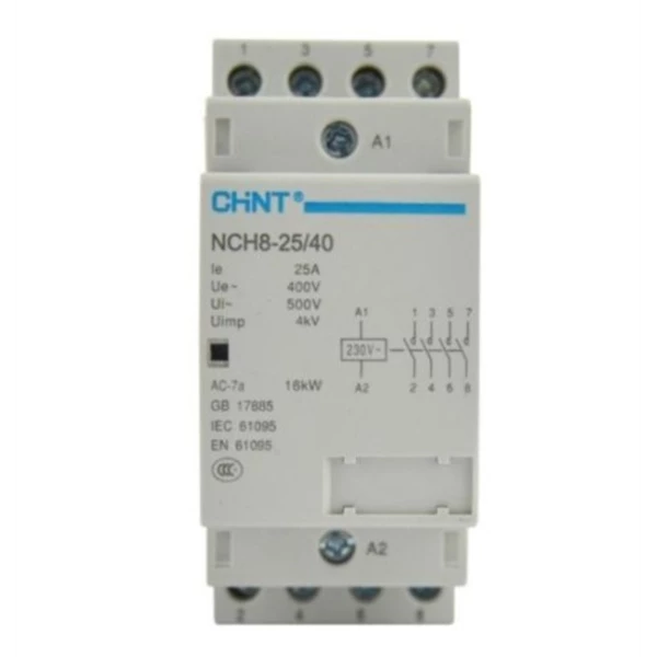 Modular Contactor Din Rail Chint NCH8-25/22 25A 4P 2NO 2NC