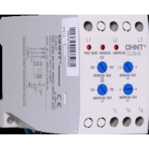 Failure Relay Over / Under Voltage Protector Chint XJ3-D Phase